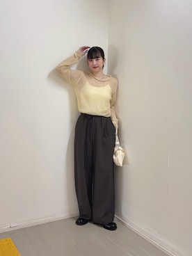 河野楓佳さん（レディース・157cm）の冬コーディネート