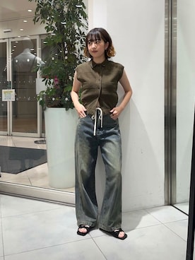「KBF（ケイビーエフ）のアイテム（ニット/セーター）」を使った、fuurikooさん（レディース・157cm）の夏コーディネート