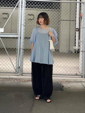 河野楓佳さん(レディース・157cm)の夏コーディネート