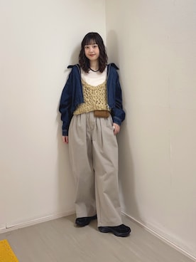 河野楓佳さん(レディース・157cm)の秋コーディネート