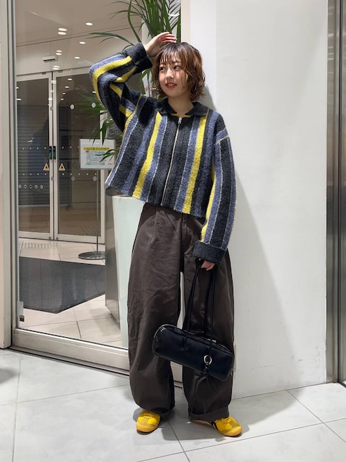 セール】フロントZIPストライプカーディガン（カーディガン/ボレロ