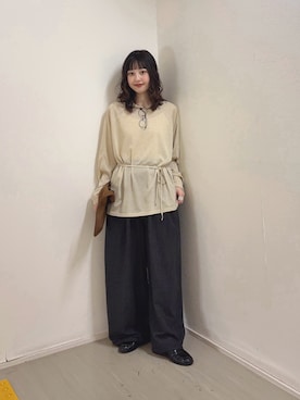 河野楓佳さん(レディース・157cm)の秋コーディネート