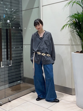 「アイテム（その他シューズ）」を使った、河野楓佳さん（レディース・157cm）の夏コーディネート
