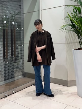 「アイテム（その他アウター）」を使った、河野楓佳さん（レディース・157cm）の秋コーディネート