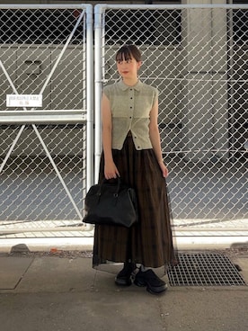 河野楓佳さん(レディース・157cm)の夏コーディネート