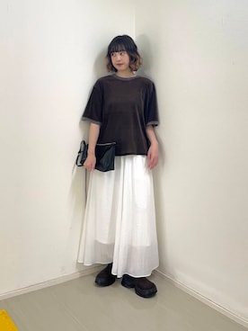 河野楓佳さん（レディース・157cm）の夏コーディネート