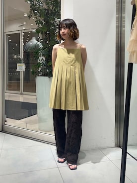 「プリーツワンピ」｜fuurikooさん（レディース・157cm）の夏コーディネート