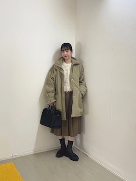 「KBF（ケイビーエフ）のアイテム」を使った、河野楓佳さん（レディース・157cm）の秋コーディネート