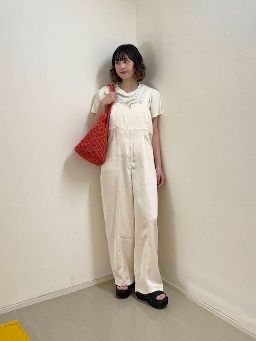 PHEENY サロペット 白 PHEENY サロペット 白