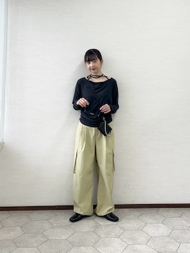 「アイテム（財布/小物）」を使った、河野楓佳さん（レディース・157cm）の秋コーディネート