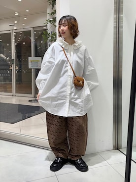 河野楓佳さん(レディース・157cm)の冬コーディネート