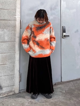 「ベロア」｜河野楓佳さん（レディース・157cm）の秋コーディネート