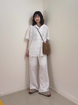 河野楓佳さん(レディース・157cm)の夏コーディネート