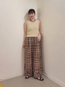 河野楓佳さん(レディース・157cm)の夏コーディネート