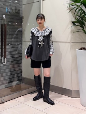 河野楓佳さん(レディース・157cm)の秋コーディネート