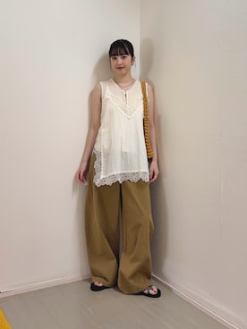 河野楓佳さん(レディース・157cm)の夏コーディネート