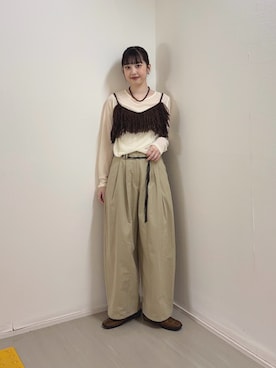 河野楓佳さん(レディース・157cm)の夏コーディネート