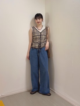 河野楓佳さん（レディース・157cm）の夏コーディネート