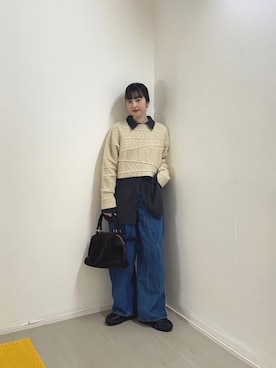 河野楓佳さん(レディース・157cm)の冬コーディネート