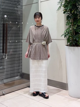 河野楓佳さん（レディース・157cm）の夏コーディネート