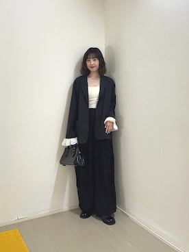 河野楓佳さん(レディース・157cm)の冬コーディネート