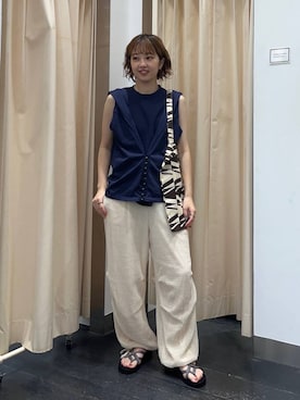 河野楓佳さん(レディース・157cm)の夏コーディネート