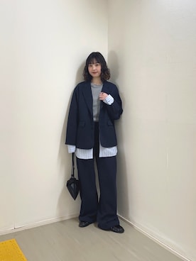 河野楓佳さん（レディース・157cm）の冬コーディネート