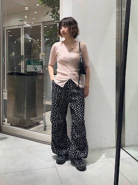 「KBF（ケイビーエフ）のアイテム（ニット/セーター）」を使った、fuurikooさん（レディース・157cm）の夏コーディネート