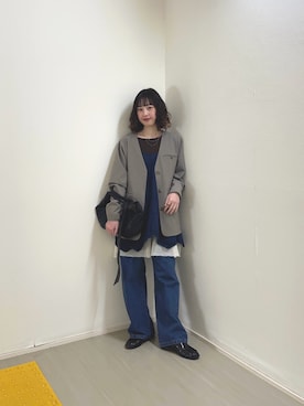 河野楓佳さん（レディース・157cm）の冬コーディネート