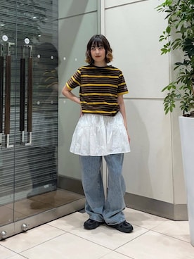 河野楓佳さん（レディース・157cm）の夏コーディネート