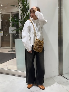 河野楓佳さん(レディース・157cm)の秋コーディネート