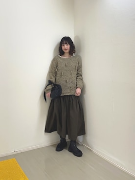 河野楓佳さん（レディース・157cm）の冬コーディネート