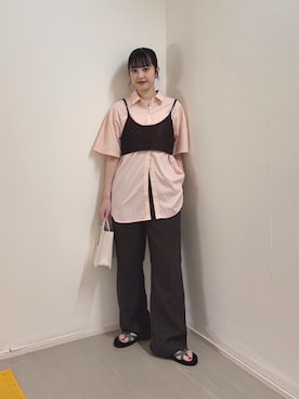 河野楓佳さん(レディース・157cm)の夏コーディネート