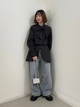 「アイテム（財布）」を使った、河野楓佳さん（レディース・157cm）の冬コーディネート
