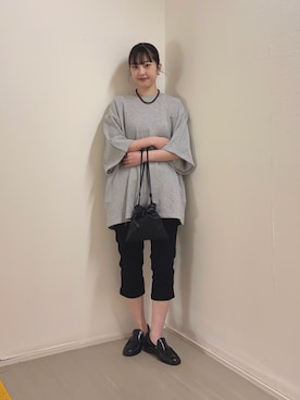 「KBF（ケイビーエフ）のアイテム（シューズ）」を使った、河野楓佳さん（レディース・157cm）の春コーディネート