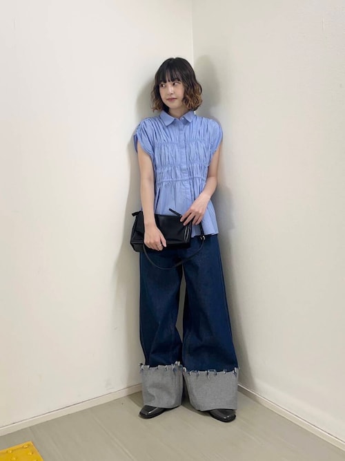 アシンメトリースリムショルダーBAG