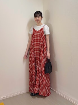 「KBF（ケイビーエフ）のアイテム（ワンピース/ドレス）」を使った、河野楓佳さん（レディース・157cm）の春コーディネート