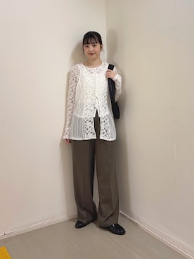 「KBF（ケイビーエフ）のアイテム（バッグ）」を使った、河野楓佳さん（レディース・157cm）の夏コーディネート