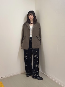 河野楓佳さん(レディース・157cm)の秋コーディネート