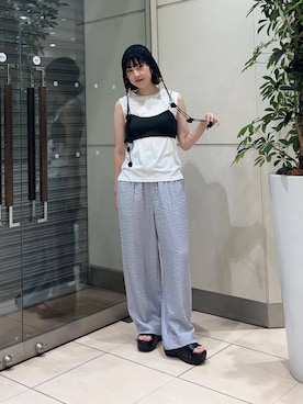 「SMELLY（スメリー）のアイテム（帽子）」を使った、fuurikooさん（レディース・157cm）の夏コーディネート