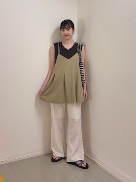河野楓佳さん（レディース・157cm）の夏コーディネート