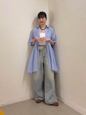「KBF（ケイビーエフ）のアイテム（ワンピース/ドレス）」を使った、河野楓佳さん（レディース・157cm）の春コーディネート
