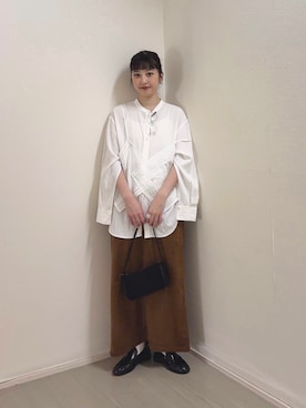 「アイテム（メガネ、その他）」を使った、河野楓佳さん（レディース・157cm）の夏コーディネート
