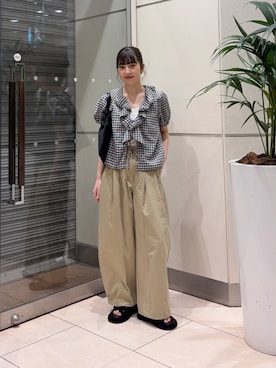 河野楓佳さん(レディース・157cm)の夏コーディネート