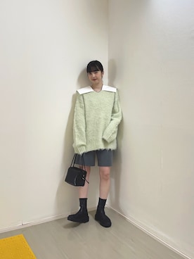 河野楓佳さん(レディース・157cm)の冬コーディネート