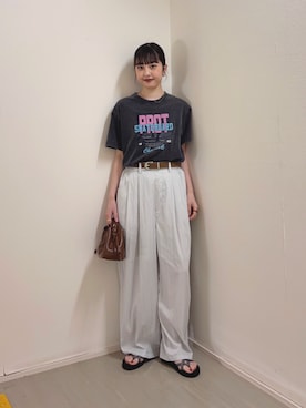 河野楓佳さん(レディース・157cm)の夏コーディネート