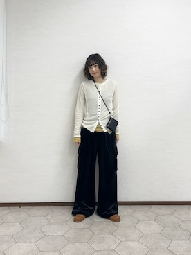 「アイテム（財布）」を使った、河野楓佳さん（レディース・157cm）の秋コーディネート
