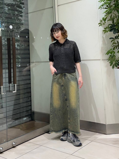 バックスリットデニムスカート