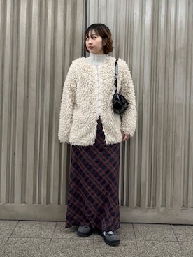 河野楓佳さん（レディース・157cm）の冬コーディネート