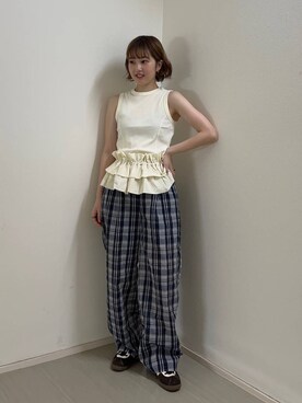 河野楓佳さん(レディース・157cm)の夏コーディネート